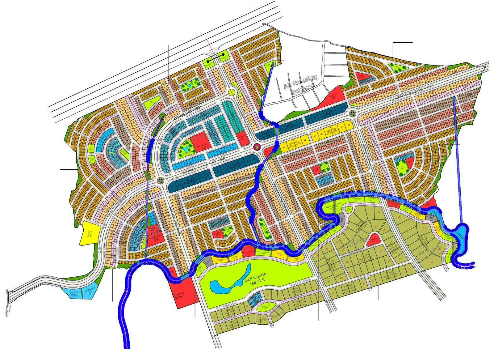 Master plan of Al-Faisal Enclave golf-course community