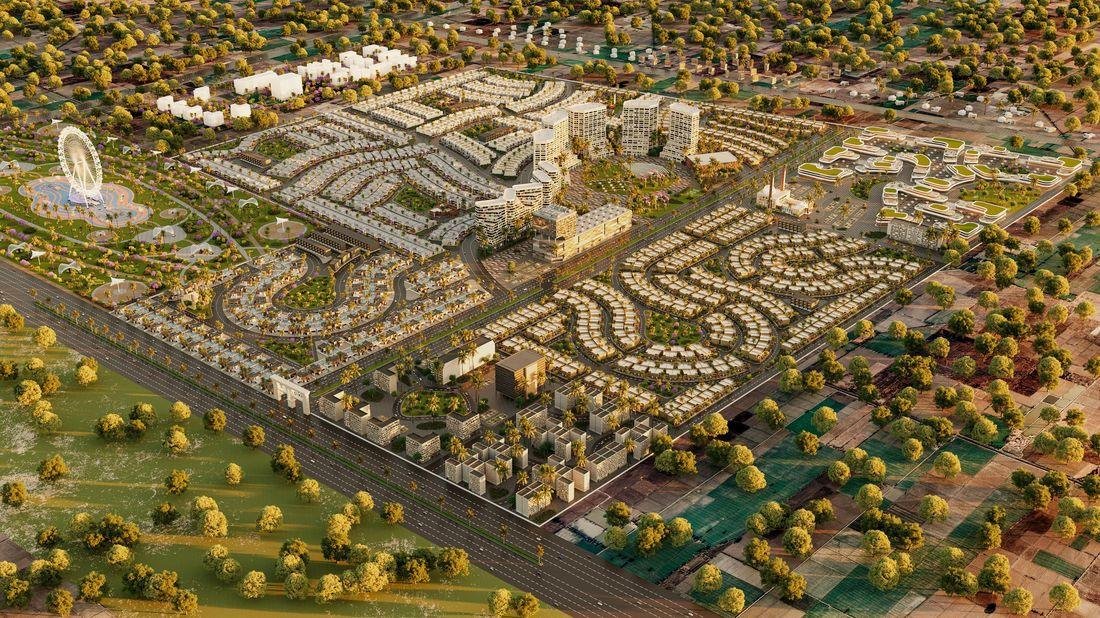 Aerial view — proposed master plan